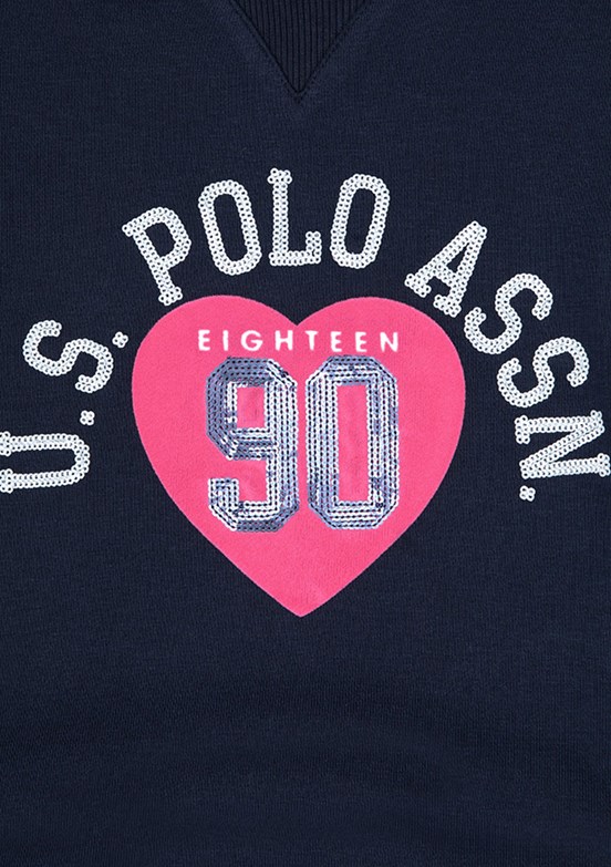 US POLO ASSN Kız Çocuk Lacivert Comfort Sweatshirt