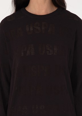 US POLO ASSN Kadın Siyah Regular Kazak