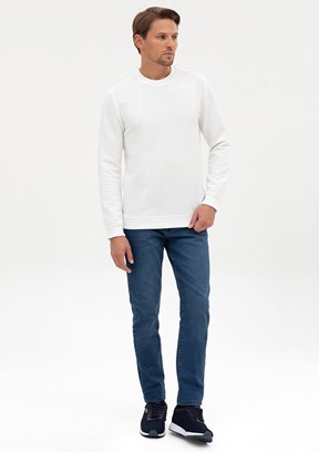 PİERRE CARDİN Erkek Mavi Slim Jean Pantolon