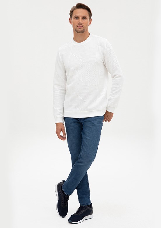 PİERRE CARDİN Erkek Mavi Slim Jean Pantolon