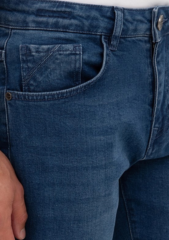 PİERRE CARDİN Erkek Mavi Slim Jean Pantolon
