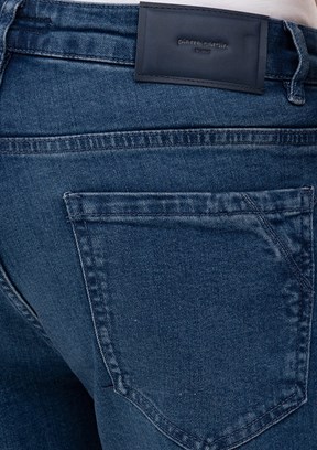 PİERRE CARDİN Erkek Mavi Slim Jean Pantolon