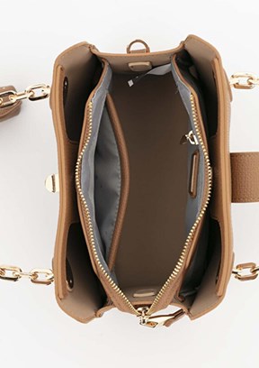 SİSLEY Camel Kadın Kol Çantası