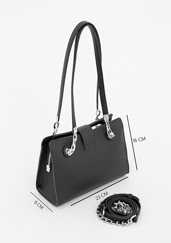 SİSLEY Siyah Kadın Kol Çantası