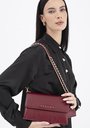 SİSLEY Bordo Kadın Kol Çantası