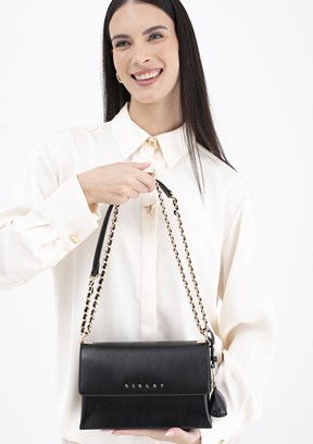 SİSLEY Siyah Kadın Kol Çantası