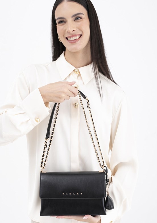 SİSLEY Siyah Kadın Kol Çantası