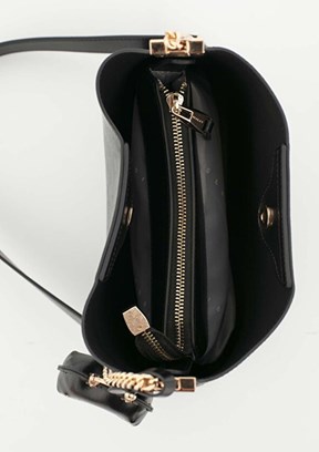 SİSLEY Siyah Kadın Kol Çantası