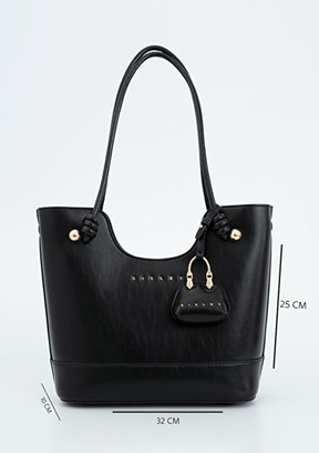 SİSLEY Siyah Kadın Kol Çantası