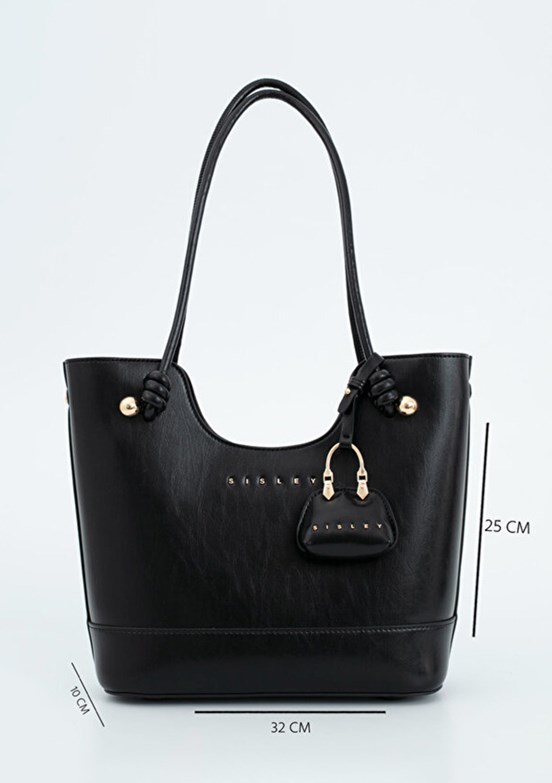 SİSLEY Siyah Kadın Kol Çantası