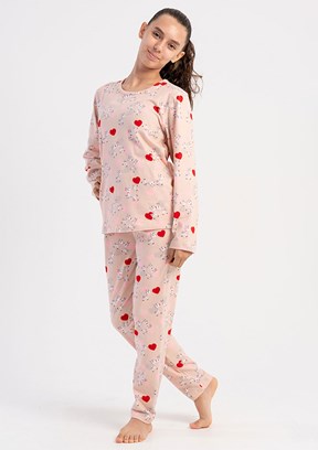 VİENETTA Kahverengi Kız Çocuk Pijama Takımı