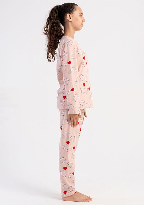 VİENETTA Kahverengi Kız Çocuk Pijama Takımı