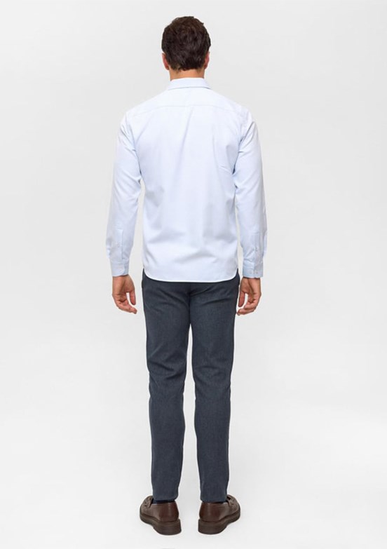SÜVARİ - GM2025500495 Erkek Mavi Slim Gömlek