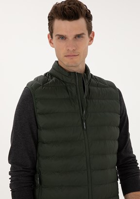 PİERRE CARDİN Erkek Yeşil Basic Yelek