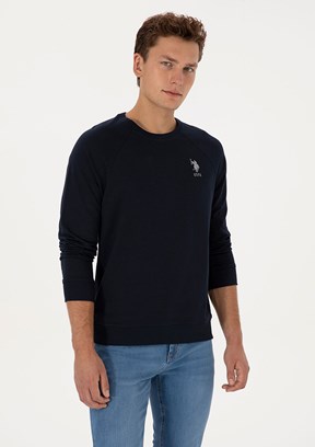 US POLO ASSN Erkek Lacivert Basic Sweatshirt