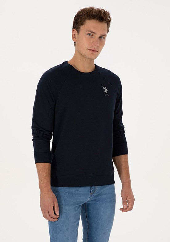 US POLO ASSN Erkek Lacivert Basic Sweatshirt
