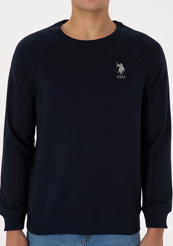 US POLO ASSN Erkek Lacivert Basic Sweatshirt