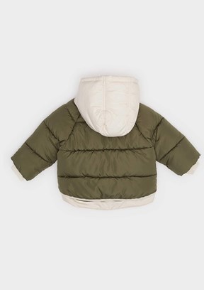 DEFACTO - C3462A5AAA Erkek Bebek Yeşil Basic Mont