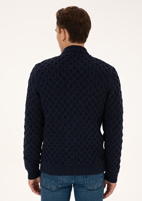 US POLO ASSN Erkek Lacivert Triko Hırka