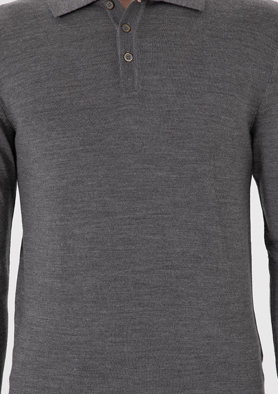 US POLO ASSN Erkek Gri Slim Kazak