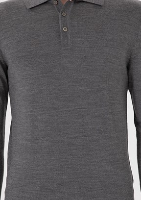 US POLO ASSN Erkek Gri Slim Kazak