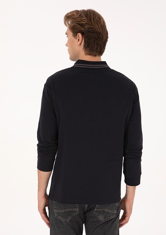 US POLO ASSN Erkek Siyah Comfort Sweatshirt