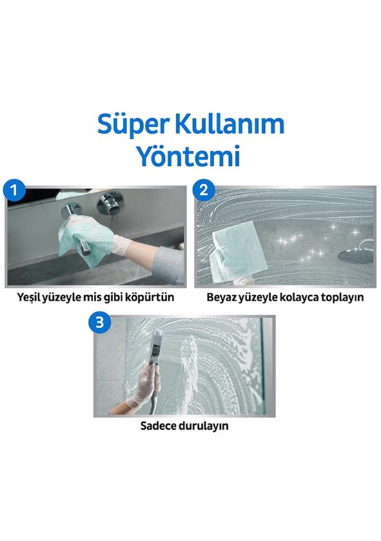 SLEEPY Easy Clean Süper Kireç Sökücü Yüzey Temizlik Havlusu&Mendili 30 Yaprak