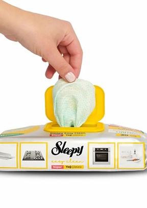 SLEEPY Easy Clean Süper Yağ Çözücü Yüzey Temizlik Havlusu&mendil 30 Yaprak