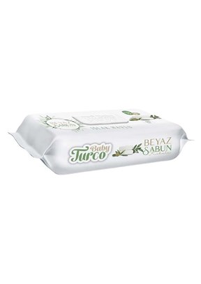 BABY TURCO Beyaz Sabunlu Kapaklı Soft 90'lı Islak Mendil