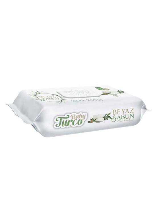 BABY TURCO Beyaz Sabunlu Kapaklı Soft 90'lı Islak Mendil