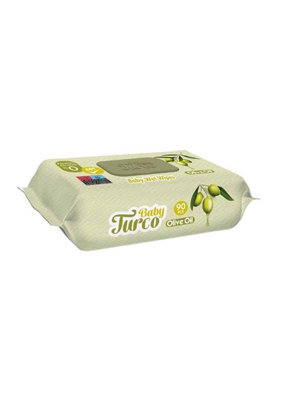 BABY TURCO Zeytin Yağlı Kapaklı Soft 90'lı Islak Mendil