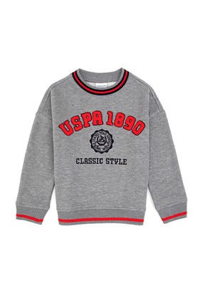 US POLO ASSN Erkek Çocuk Gri Comfort Sweatshirt