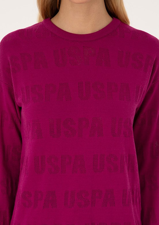 US POLO ASSN Kadın Mor Regular Kazak