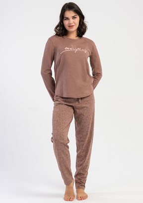 VİENETTA Kahverengi Kadın Pijama Takımı