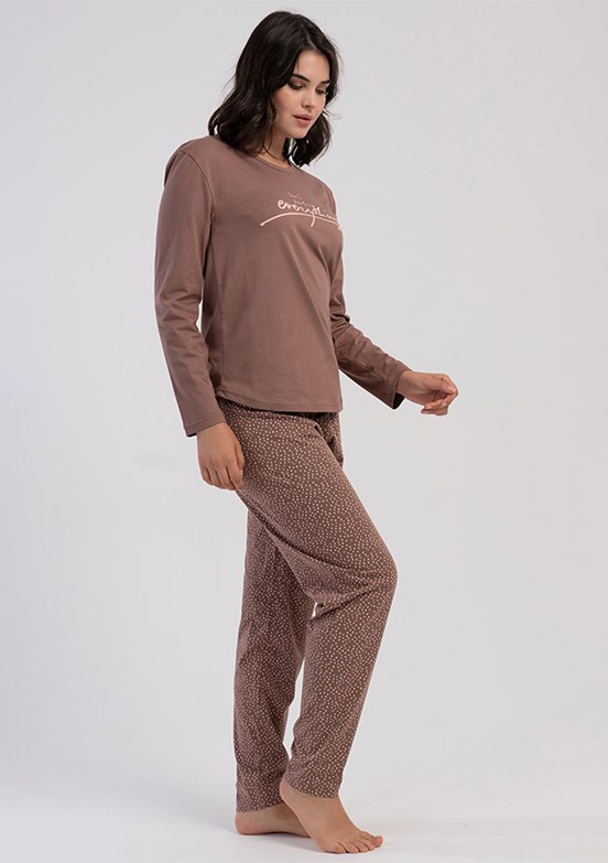VİENETTA Kahverengi Kadın Pijama Takımı