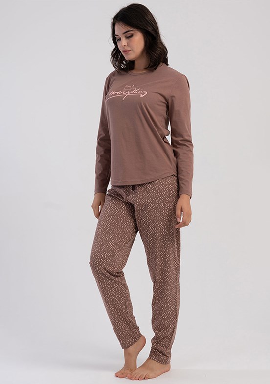 VİENETTA Kahverengi Kadın Pijama Takımı