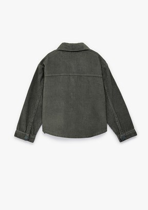KOTON - 6WKG60019AW Kız Çocuk Gri Oversize Gömlek