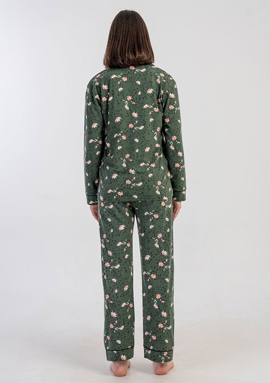VİENETTA - 1617938947 Kadın Füme Pijama Takımı