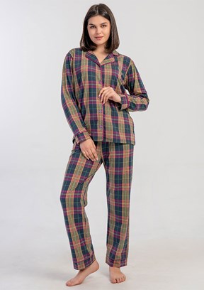 VİENETTA - 1617958949 Kadın Bej Pijama Takımı
