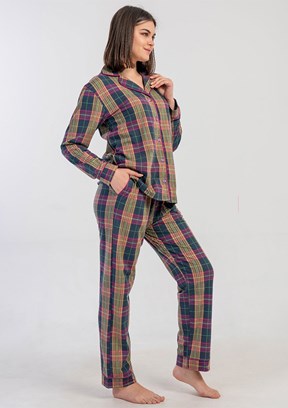 VİENETTA - 1617958949 Kadın Bej Pijama Takımı