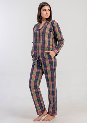 VİENETTA - 1617958949 Kadın Bej Pijama Takımı