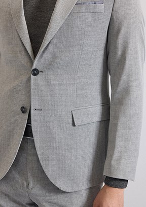 SÜVARİ - TK1020000343 Erkek Gri Desenli Takım Elbise