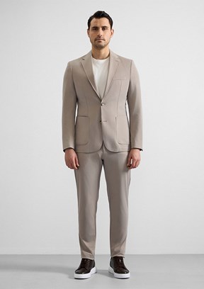 SÜVARİ - TK1006900381 Erkek Kahverengi Slim Takım Elbise