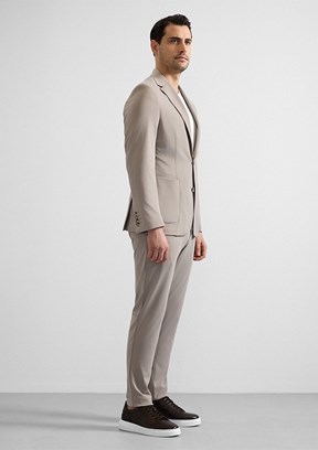 SÜVARİ - TK1006900381 Erkek Kahverengi Slim Takım Elbise