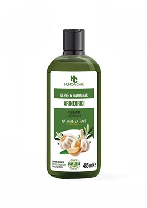 HUNCA CARE Defne Ve Sarımsaklı Şampuan Saç Dökülmesine Karşı Yardımcı 485 ML