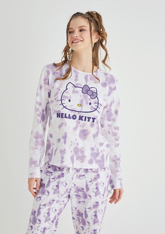 HELLO KİTTY Mor Kız Çocuk Pijama Takımı