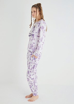 HELLO KİTTY Mor Kız Çocuk Pijama Takımı