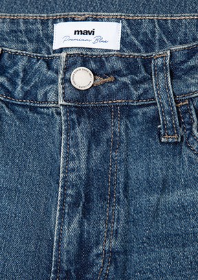 MAVİ LEILA - M1010600-A1572 Kadın Çok Renkli Geniş Kesim Yüksek Bel Jean Pantolon
