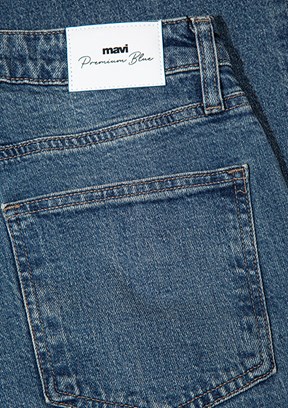 MAVİ LEILA - M1010600-A1572 Kadın Çok Renkli Geniş Kesim Yüksek Bel Jean Pantolon