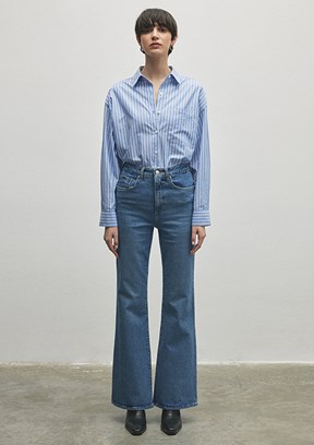 MAVİ LOS ANGELES - M1010349-86463 Kadın Çok Renkli Yüksek Bel Jean Pantolon